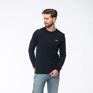 Męski Sweter GUESS BENJAMIN LS CN BASIC SWTR M4RR05Z33R1-JBLK – Czarny - Swetry męskie - miniaturka - grafika 1
