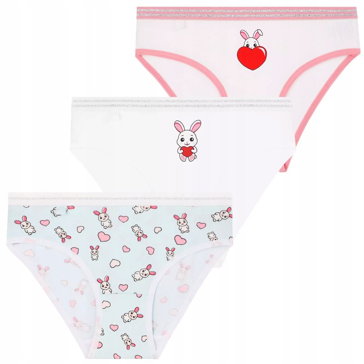 Figi Majtki Dziewczęce Bawełniane Kolorowe Na Prezent 3-PAK MORAJ 86-92