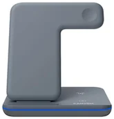 Ładowarki do telefonów - Canyon WS-303 3w1 15W LED Szara - miniaturka - grafika 1