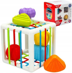 KOSTKA EDUKACYJNA SORTER NAUKA KSZTAŁTY KOLORY - Zabawki interaktywne dla dzieci - miniaturka - grafika 1