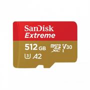 Karty pamięci - SanDisk microSDXC Extreme 512GB 190/130 MB/s A2 C10 V30 UHS-I U3 - miniaturka - grafika 1