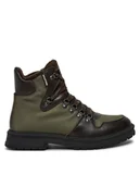 Botki męskie - Tommy Hilfiger Trzewiki Hilfiger Warm Cordura Mix Boot FM0FM05180 Zielony - miniaturka - grafika 1