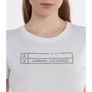Armani Exchange T-shirt | Regular Fit - Koszulki i topy damskie - miniaturka - grafika 1