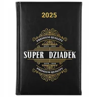 Notesy i bloczki - KALENDARZ DZIENNY CZARNY PLANER A5 2025 TERMINARZ PREZENT DZIEŃ DZIADKA - miniaturka - grafika 1