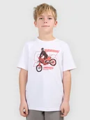 Koszulki dla chłopców - 4F T-shirt regular z nadrukiem chłopięcy - biały 158 (12-13 lat) - miniaturka - grafika 1