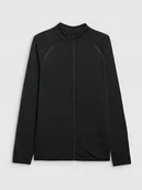 Bluzy męskie - 4F BLUZA MĘSKA TRENINGOWA REGULAR SZYBKOSCHNĄCA FNK M575 GŁĘBOKA CZERŃ M - miniaturka - grafika 1