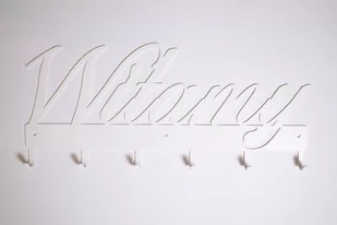 Wieszak Metalowy Witamy biały - Wieszaki i stojaki - miniaturka - grafika 1