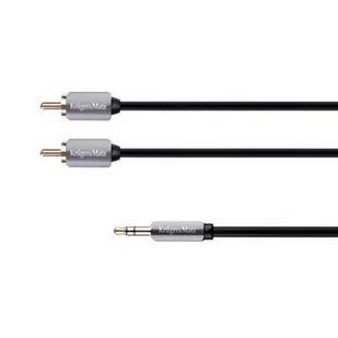 Kruger&Matz Kabel wtyk jack 3.5 - 2RCA stereo 1.0m LEC-KM0309 - Kable - miniaturka - grafika 1