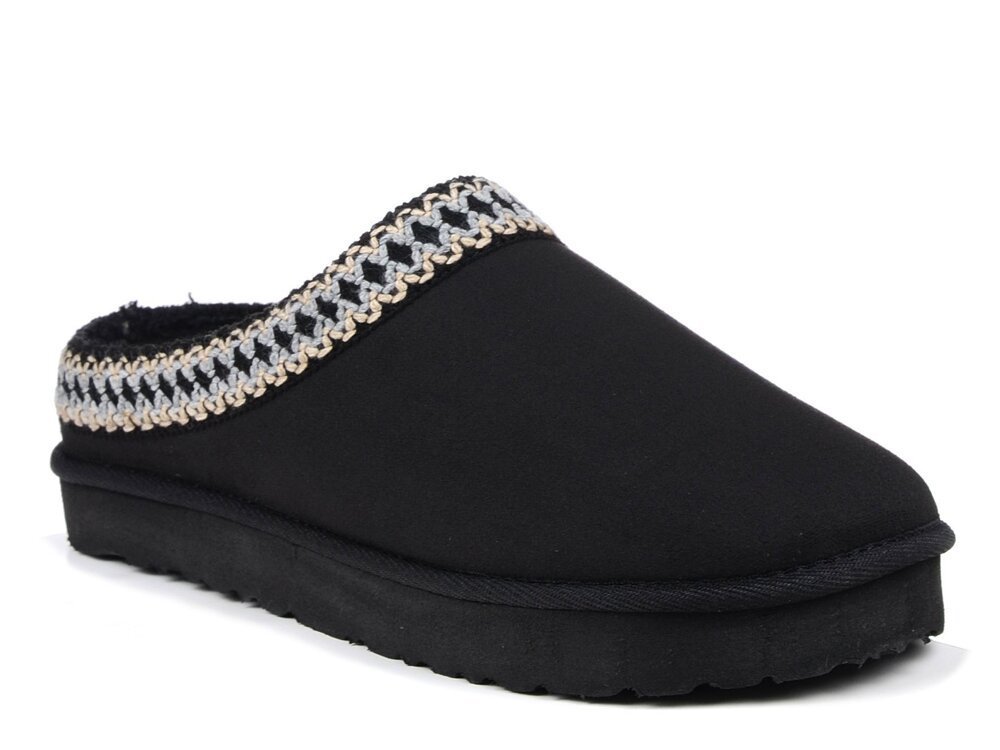 Ciepłe kapcie damskie pantofle domowe zakryte czarne Inblu FX-21-37