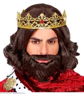 Moda i Uroda OUTLET - Widmann Widmann 09561 korona królewska z kamieniami szlachetnymi, uniseks  dla dorosłych, złoty, rozmiar uniwersalny 09561 - miniaturka - grafika 1