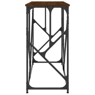 Stolik konsolowy, brązowy dąb, 100x40x80 cm Lumarko! - Konsole i sekretarzyki - miniaturka - grafika 6