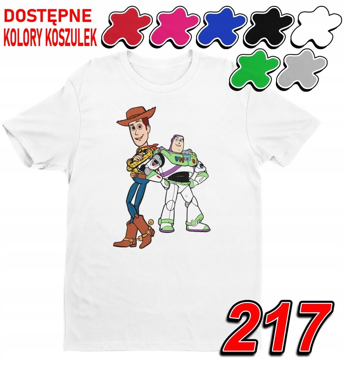 Dziecięca Koszulka T-Shirt Z Nadrukiem Toy Story Chudy -M 134-140