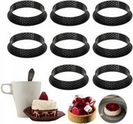 Formy do ciast - Foremki Do Tartaletek Formy Rant Perforowany Forma Ranty Silikonowe 8Szt - miniaturka - grafika 1