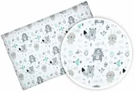 Prześcieradła dla dzieci - Prześcieradło do łóżeczka 140x70, z gumką - Bawełna 100% - Zwierzątka szare - miniaturka - grafika 1