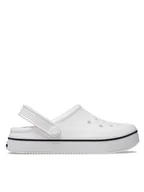Buty dla dziewczynek - Crocs Klapki Crocs Crocband Clean Clog Kids 208477 Biały - miniaturka - grafika 1