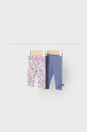 Spodnie i spodenki dla dziewczynek - Mayoral Newborn legginsy niemowlęce 2-pack kolor fioletowy wzorzyste - miniaturka - grafika 1