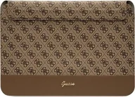 Torby na laptopy - Etui Guess Guess Sleeve GUCS14PS4SGW 14" brązowy/ brown 4G Stripe Metal Logo - miniaturka - grafika 1