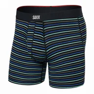 Majtki męskie - Bokserki Saxx Vibe Xtra Super Soft Boxer Brief Fly Rozmiar: M / Kolor: niebieski/czarny - miniaturka - grafika 1