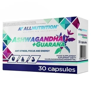 123ratio ALLNUTRITION Ashwagandha + Guarana 30 kaps 3317761 - Suplementy naturalne - miniaturka - grafika 1