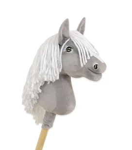 Hobby Horse Mały koń na kiju Premium - siwy III A4 - Maskotki i pluszaki - miniaturka - grafika 1