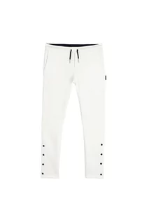 Spodnie damskie - BOSS Spodnie dziecięce kolor biały gładkie - grafika 1