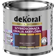 Emalie - Wodorozcieńczalna emalia akrylowa Akrylux brąz ciemny Mat 0,5 l - miniaturka - grafika 1
