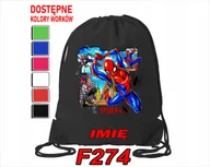 Torby szkolne - WOREK SZKOLNY NA WF SPORTOWY NA BUTY DLA DZIECI WYBRANE WZORY- IMIĘ - miniaturka - grafika 1