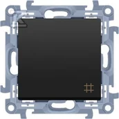 Wyłączniki światła i elektryczne - SIMON10 łącznik krzyżowy (moduł) 10AX, 250V~, zaciski śrubowe; czarny - miniaturka - grafika 1