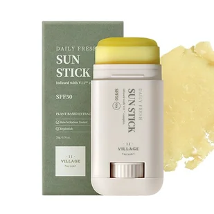 VILLAGE 11 Krem w sztyfcie z ochroną UV Daily Fresh Sun Stick SPF 50+ PA++++ 20g - Kremy do twarzy - miniaturka - grafika 1