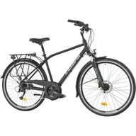 Rowery - Rower trekkingowy INDIANA X-Road 4.0 M19 28 cali męski Czarno-srebrny - miniaturka - grafika 1