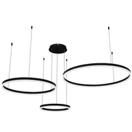 Lampy sufitowe - Żyrandol LED Mundo 72W 3000-6500K regulacja 3CCT z pilotem wiszący czarny 3 okręgi XUDO - miniaturka - grafika 1
