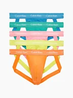 Majtki męskie - CALVIN KLEIN MĘSKIE SLIPY 5 PACK KOLOROWE BAWEŁNIANE JOCKSTRAP M TIA - miniaturka - grafika 1