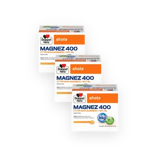 3x Doppelherz® shots MAGNEZ 400 Cytrynian magnezu + wit. B6, 3x20 ampułek ZESTAW - Witaminy i minerały - miniaturka - grafika 1