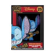 Plecaki - Funko Large POP! Enamel Pin Disney: Lilo i Stich - Stich z ukulele - Disney: Lilo & Stitch Enamel Pins - Śliczna kolekcjonerska broszka - do plecaków i toreb - pomysł na prezent - miniaturka - grafika 1