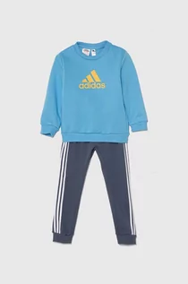 Dresy i komplety dla chłopców - adidas dres dziecięcy kolor niebieski - grafika 1