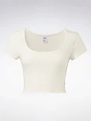 Koszulki i topy damskie - REEBOK - KOSZULKA DAMSKA CL WDE JERSEY TOP HS0362 Biała - miniaturka - grafika 1