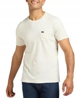 Koszulki męskie - T-shirt Lee POCKET TEE 112320042 L63JFQNQ Ecru XL - miniaturka - grafika 1
