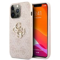 Etui i futerały do telefonów - Guess GUHCP13L4GMGPI iPhone 13 Pro / 13 6,1" różowy/pink hardcase 4G Big Metal Logo GUE001759-0 - miniaturka - grafika 1