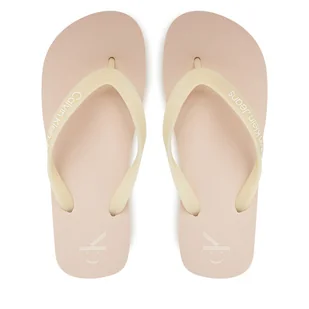 Japonki Calvin Klein Jeans Beach Sandal Flatform Tpu YW0YW01830 Beżowy - Klapki i japonki damskie - miniaturka - grafika 1