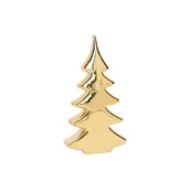 Ozdoby bożonarodzeniowe - Figurka ceramiczna Choinka 21 x 4,1 x 31,2 cm złota - miniaturka - grafika 1