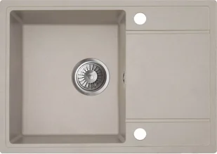 Sand Zlewozmywak granitowy z krótkim ociekaczem 62 x 44 cm beżowy - Zlewozmywaki Sand Zlewozmywak granitowy z krótkim ociekaczem 62 x 44 cm beżowy - Zlewozmywaki - miniaturka - grafika 1
