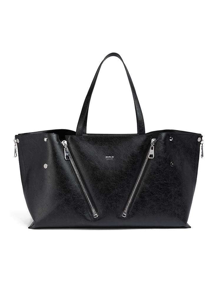 Replay Shopper bag w kolorze czarnym - 50 x 30 x 18 cm