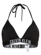 Stroje kąpielowe - Calvin Klein Damska góra od bikini Kobiety czarny jednolity, S - miniaturka - grafika 1