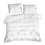 Pościel - Pościel 160x200 cm Flora Kwiaty biało-turkusowa - miniaturka - grafika 1