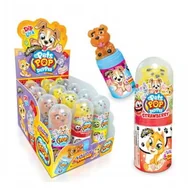 Gumy do żucia, lizaki, dropsy - JOHNY BEE PETS POP DIPPER LIZAK MACZANY W PROSZKU PIESEK KOT MYSZ 40G 12SZT - miniaturka - grafika 1