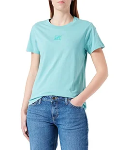 Lee Damska koszulka z krótkim logo, Dusty Jade, rozmiar M, Dusty Jade, M - Koszulki i topy damskie - miniaturka - grafika 1