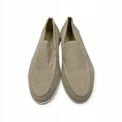 Mokasyny męskie - Mokasyny męskie zamszowe Old Money 38 - miniaturka - grafika 1