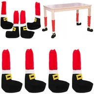 Ozdoby bożonarodzeniowe - Pokrowiec Na Nogi Stołu Krzesła Buty Mikołaja Stół - miniaturka - grafika 1