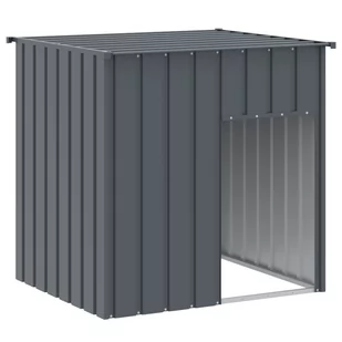Buda dla psa, z dachem, antracytowa, 110x103x109 cm, stal Lumarko! - Budy dla psów - miniaturka - grafika 3