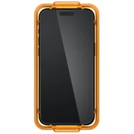 Szkła hartowane na telefon - Spigen Alm Glass FC 2-pack do iPhone 15 black - miniaturka - grafika 1